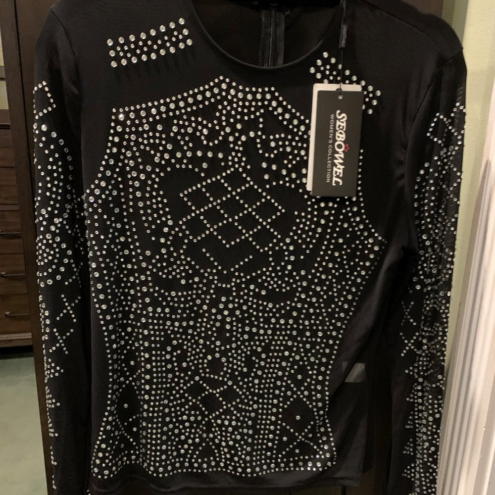 Black Sequence Top